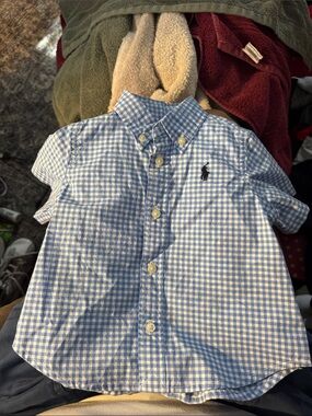 Polo by Ralph Lauren Light Blue & White Gingham Button-Down Shirt
